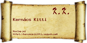 Kernács Kitti névjegykártya